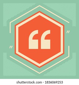 Quote icon symbol. Graphic elements for your design