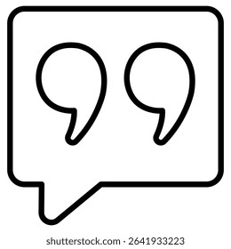 Quote icon Thin line vector design