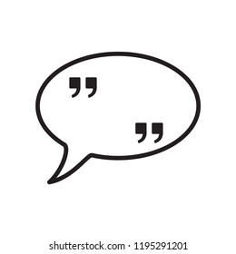 quote icon in trendy flat design 