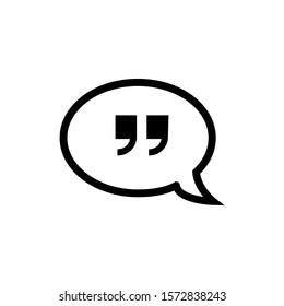 Quote Icon Trendy Flat Design