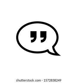 Quote Icon Trendy Flat Design