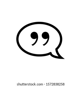 Quote Icon Trendy Flat Design