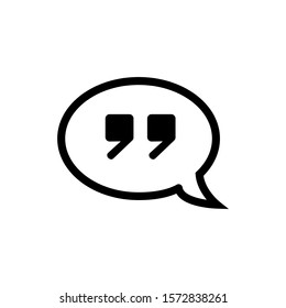 Quote Icon Trendy Flat Design