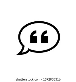 Quote Icon Trendy Flat Design
