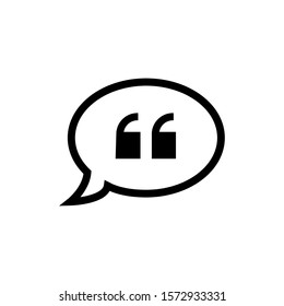Quote Icon Trendy Flat Design