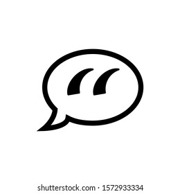 Quote Icon Trendy Flat Design
