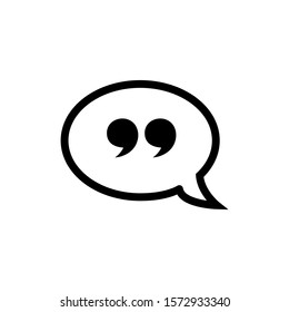 Quote Icon Trendy Flat Design