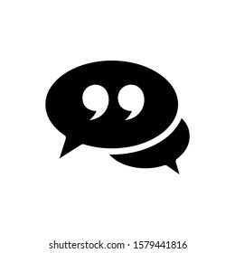 quote icon in trendy flat design