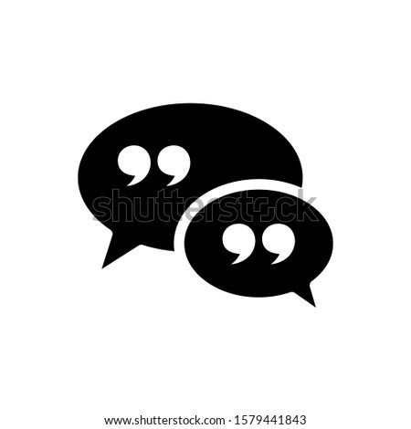 quote icon in trendy flat design