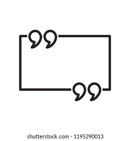 quote icon in trendy flat style 