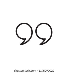 quote icon in trendy flat style 