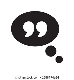 Quote icon in trendy flat style design. Vector graphic illustration. Suitable for website design, logo, app, and ui. Vector file. EPS 10.
