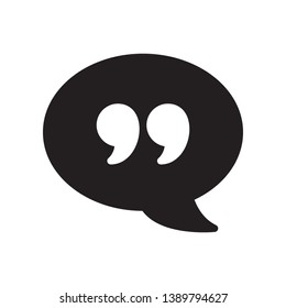 Quote icon in trendy flat style design. Vector graphic illustration. Suitable for website design, logo, app, and ui. Vector file. EPS 10.