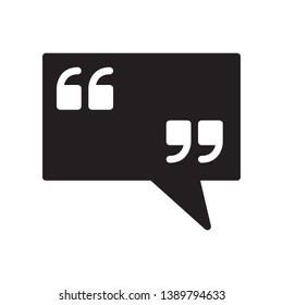 Quote icon in trendy flat style design. Vector graphic illustration. Suitable for website design, logo, app, and ui. Vector file. EPS 10.