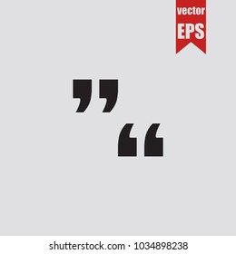 Quote icon in trendy isolated on grey background.Vector illustration.