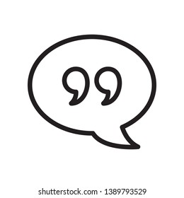 Quote icon in trendy outline style design. Vector graphic illustration. Suitable for website design, logo, app, and ui. Editable vector stroke. EPS 10.
