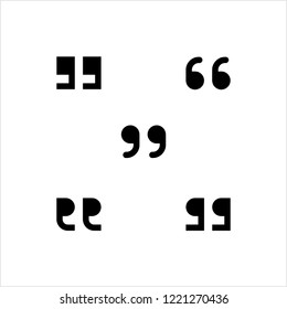 Quote Icon, Quote Vector Art Illustration