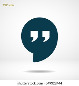 Quote icon, vector best flat icon, EPS