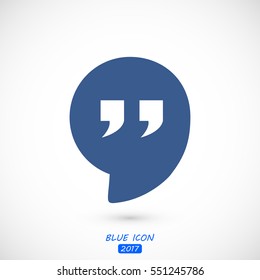 Quote icon, vector best flat icon, EPS