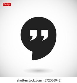 Quote icon, vector best flat icon, EPS