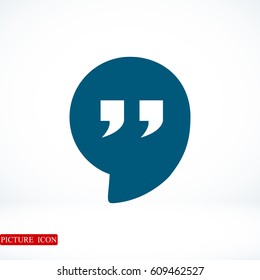 Quote icon, vector best flat icon, EPS