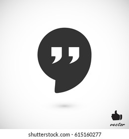 Quote icon, vector best flat icon, EPS