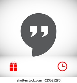 Quote icon, vector best flat icon, EPS