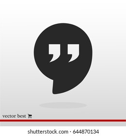 Quote icon, vector best flat icon, EPS