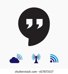 Quote icon, vector best flat icon, EPS