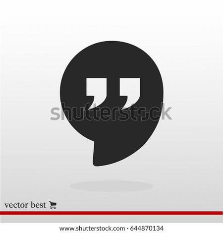 Quote icon, vector best flat icon, EPS
