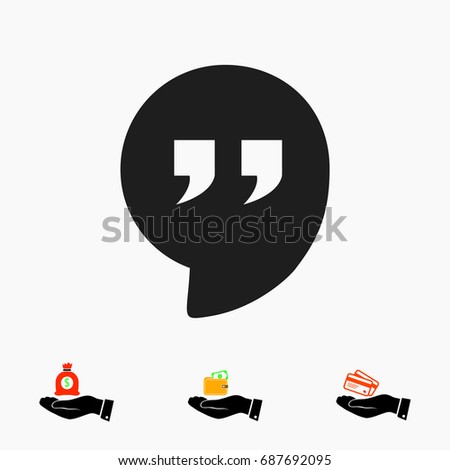 Quote icon, vector best flat icon, EPS