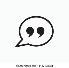 Quote icon vector concept illustration