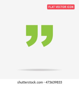 Quote icon. Vector concept illustration for design.