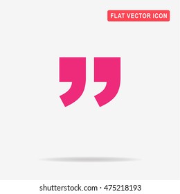 Quote icon. Vector concept illustration for design.