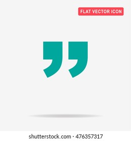 Quote icon. Vector concept illustration for design.