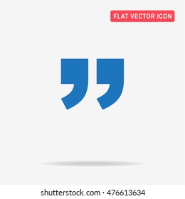 Quote icon. Vector concept illustration for design.