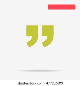 Quote icon. Vector concept illustration for design.