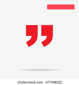 Quote icon. Vector concept illustration for design.