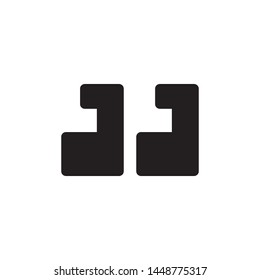 quote icon vector design simple template