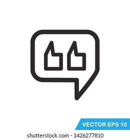 quote icon vector design template