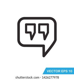 quote icon vector design template