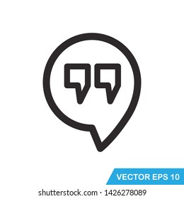 quote icon vector design template