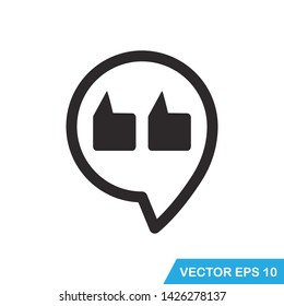 quote icon vector design template