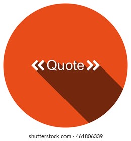 quote Icon, vector, icon flat