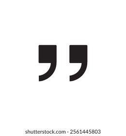 Quote icon. Vector flat black trendy style illustration for web and app..eps