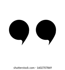 Quote icon vector in flat design
