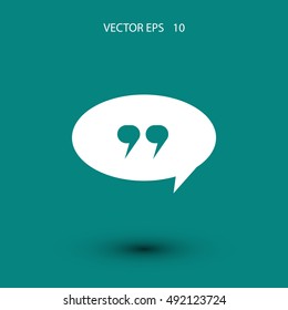 Quote icon vector, flat design best vector icon