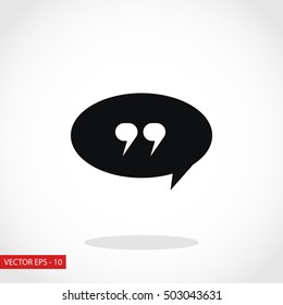 Quote icon vector, flat design best vector icon