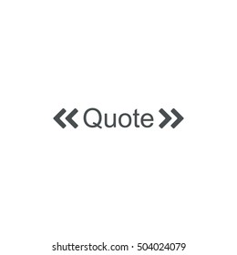 Quote Icon Vector flat design style