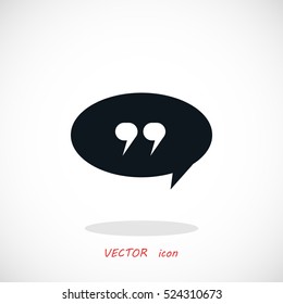 Quote icon vector, flat design best vector icon